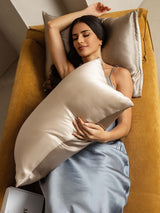 [Beige+Khaki] SilkSilky-NL 19Momme Pure Silk Pillowcase 004