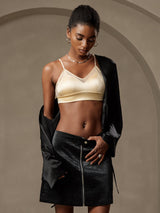 [Zwart] SilkSilky-NL 19Momme Lange Mouw Dames Bovenkleding 006