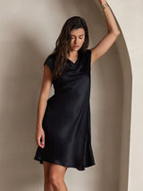 [Zwart] SilkSilky-NL Mouwloos Jurk 004
