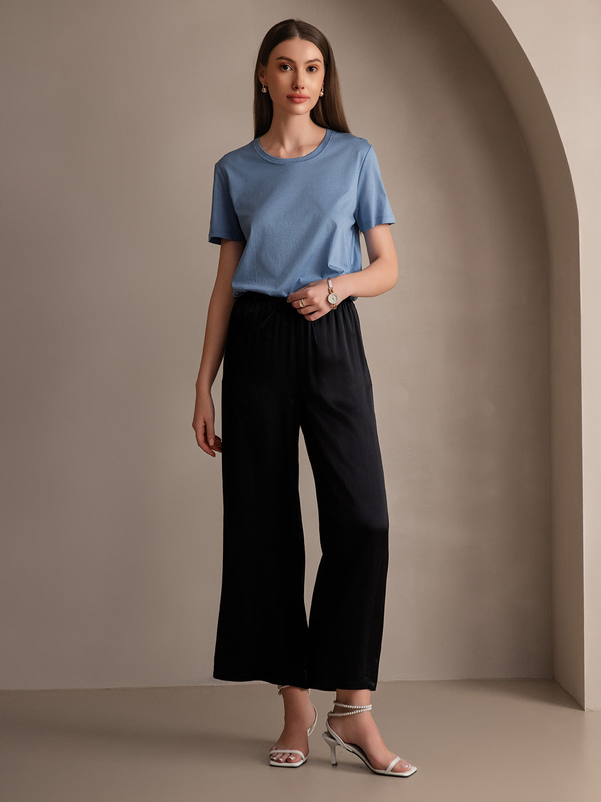 [Zwart] SilkSilky-NL Womens Pants 005