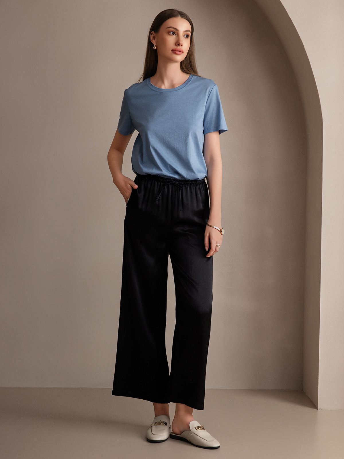 [Zwart] SilkSilky-NL Womens Pants 006