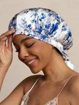[Blauw Wit Porselein] SilkSilky-NL Slaapmutsen 001