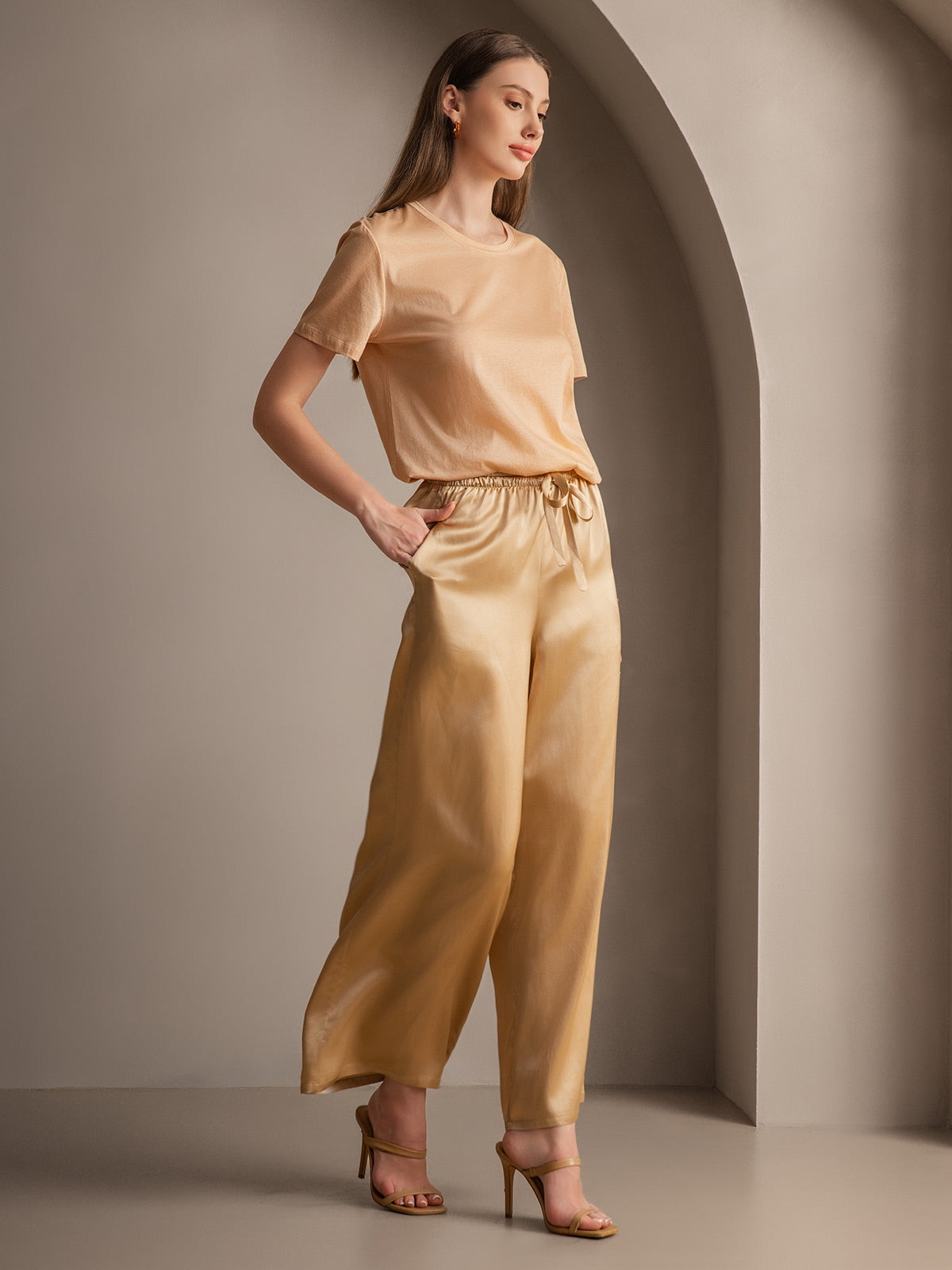 [Champagne] SilkSilky-NL Womens Pants 002