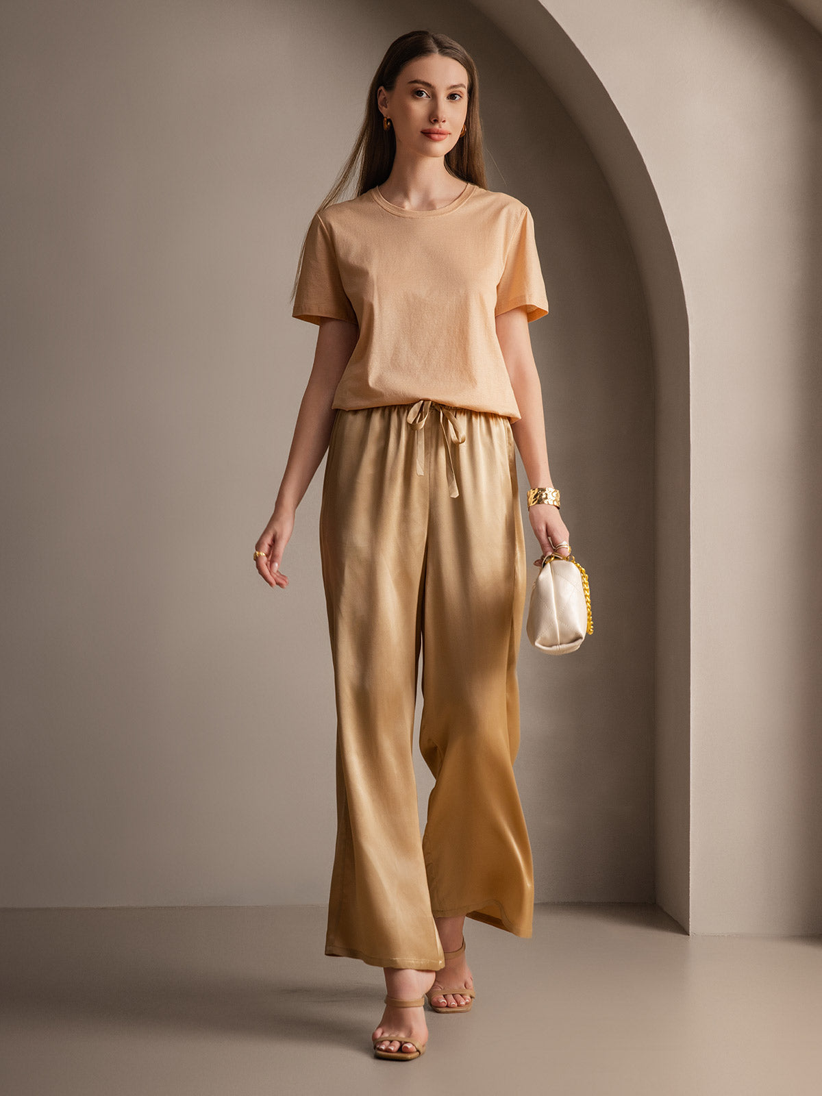 [Champagne] SilkSilky-NL Womens Pants 004