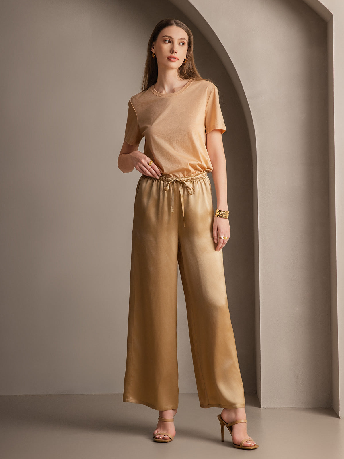 [Champagne] SilkSilky-NL Womens Pants 005