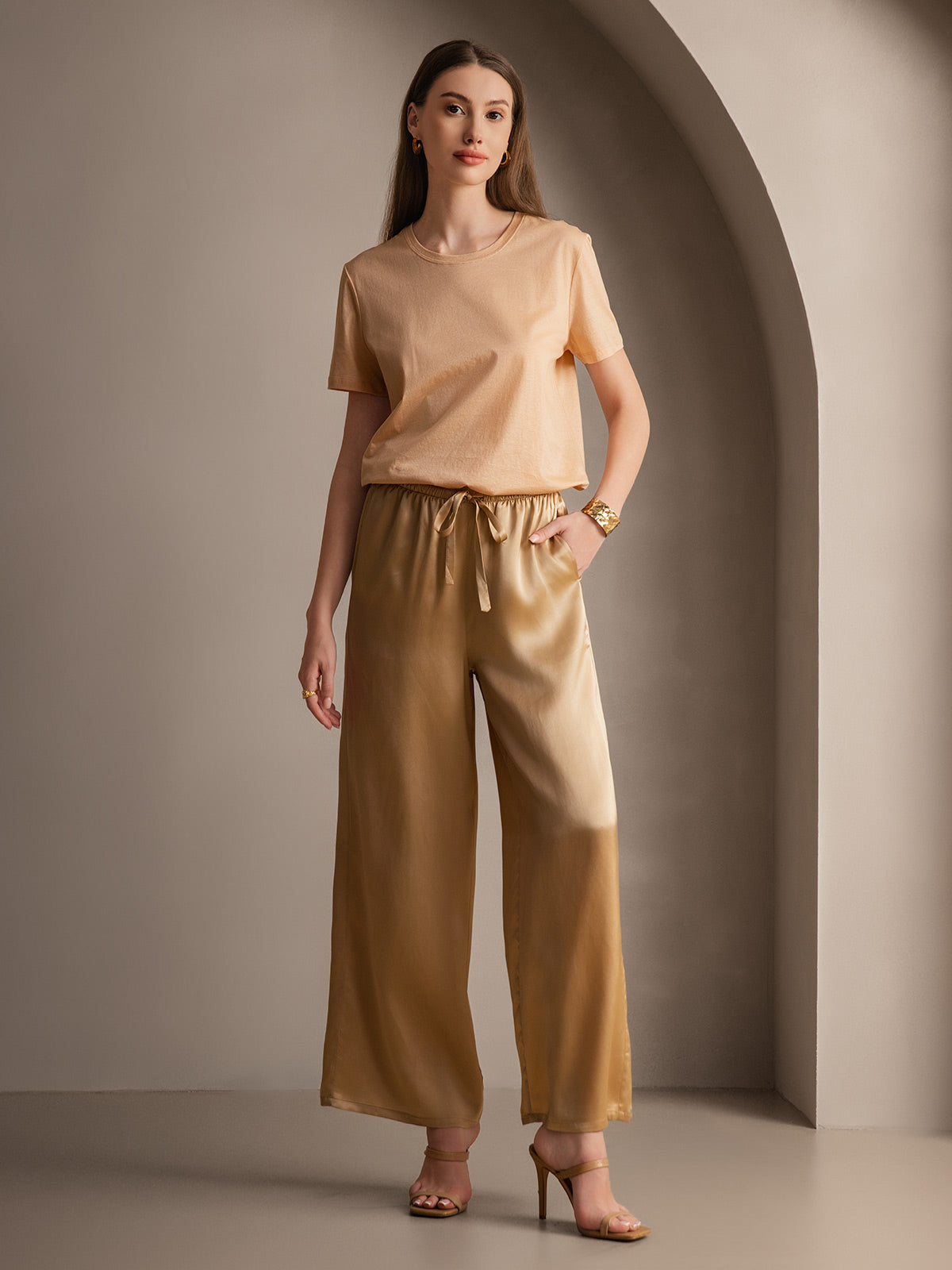 [Champagne] SilkSilky-NL Womens Pants 006
