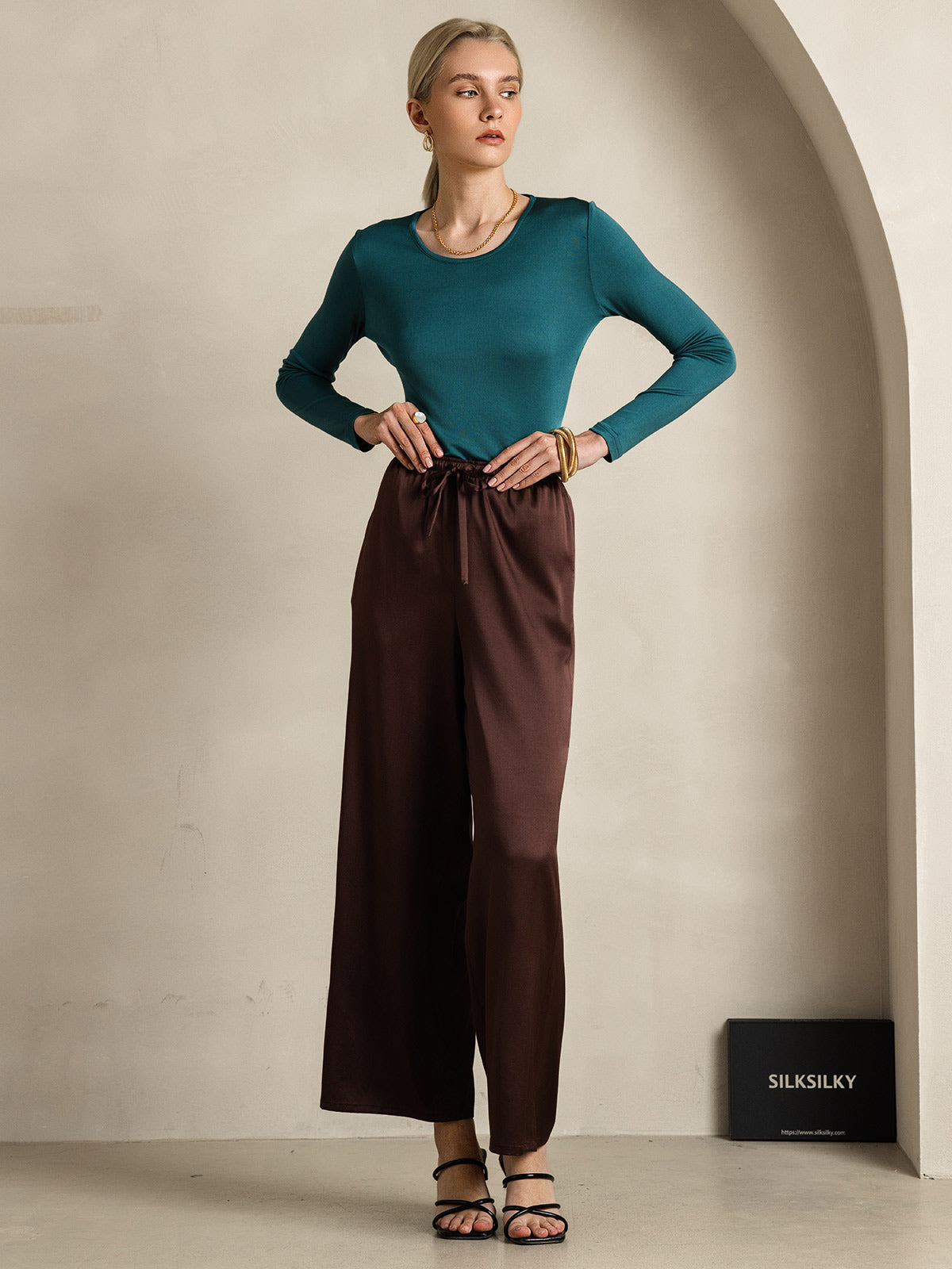 [Koffie] SilkSilky-NL Womens Pants 007