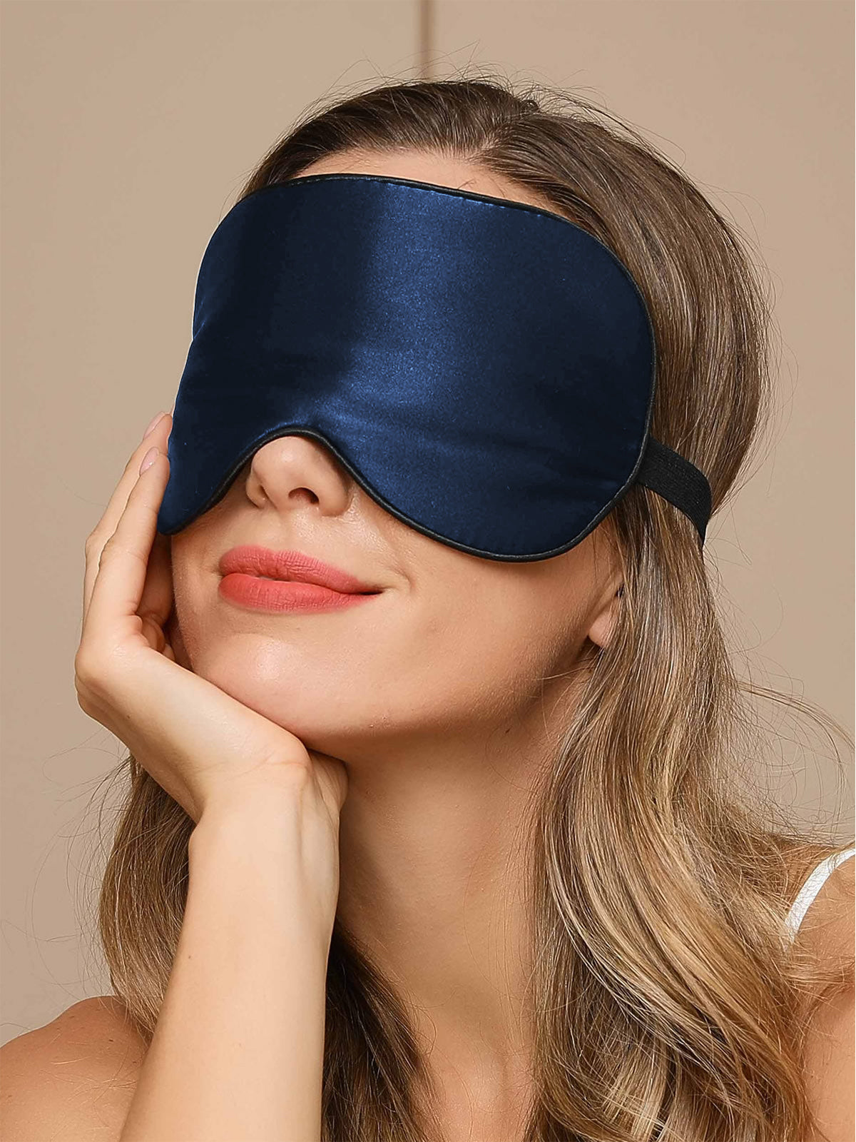 [Donkerblauw] SilkSilky-NL 19Momme Eye Mask 001