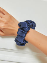 [Donkerblauw] SilkSilky-NL Scrunchie 001