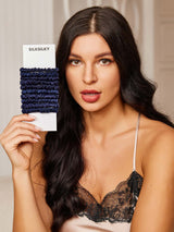 [Donkerblauw] SilkSilky-NL Scrunchie 001