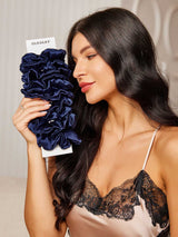 [Donkerblauw] SilkSilky-NL Scrunchie 002