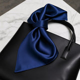 [Donkerblauw] SilkSilky-NL Sjaal 001