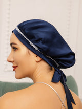 [Donkerblauw] SilkSilky-NL Slaapmutsen 001