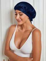 [Donkerblauw] SilkSilky-NL Slaapmutsen 002