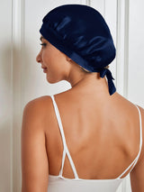 [Donkerblauw] SilkSilky-NL Slaapmutsen 003