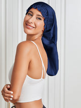[Donkerblauw] SilkSilky-NL Sleep Cap 004