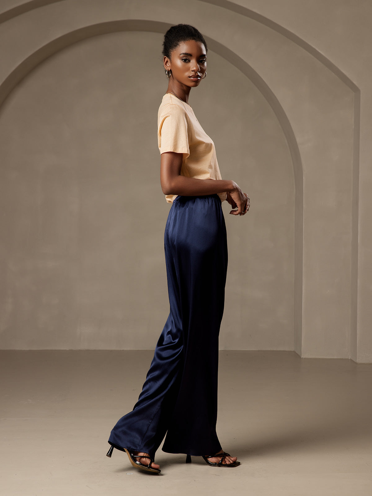 [Donkerblauw] SilkSilky-NL Womens Pants 004