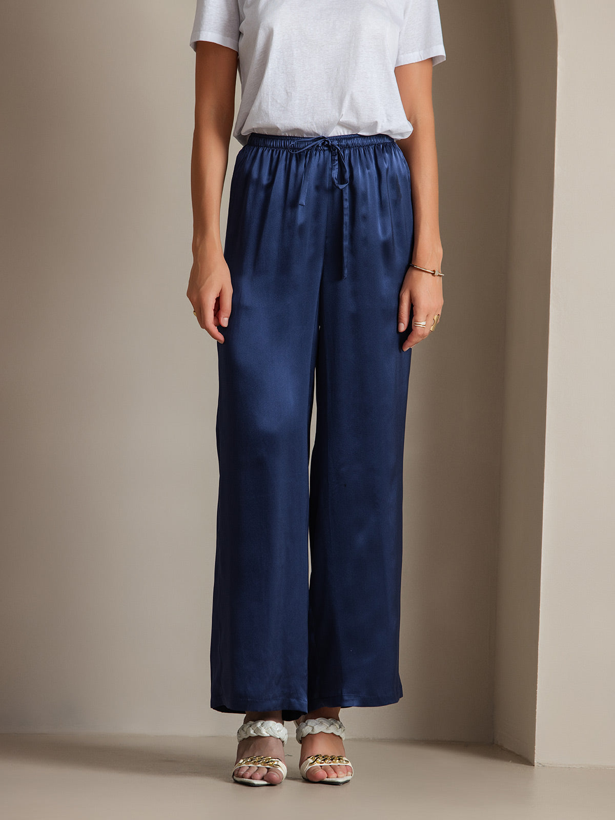 [Donkerblauw] SilkSilky-NL Womens Pants 006