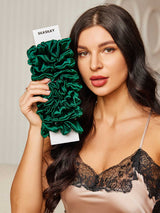 [Donkergroen] SilkSilky-NL Scrunchie 001