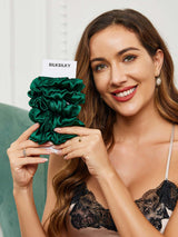 [Donkergroen] SilkSilky-NL Scrunchie 001
