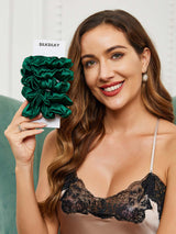 [Donkergroen] SilkSilky-NL Scrunchie 002