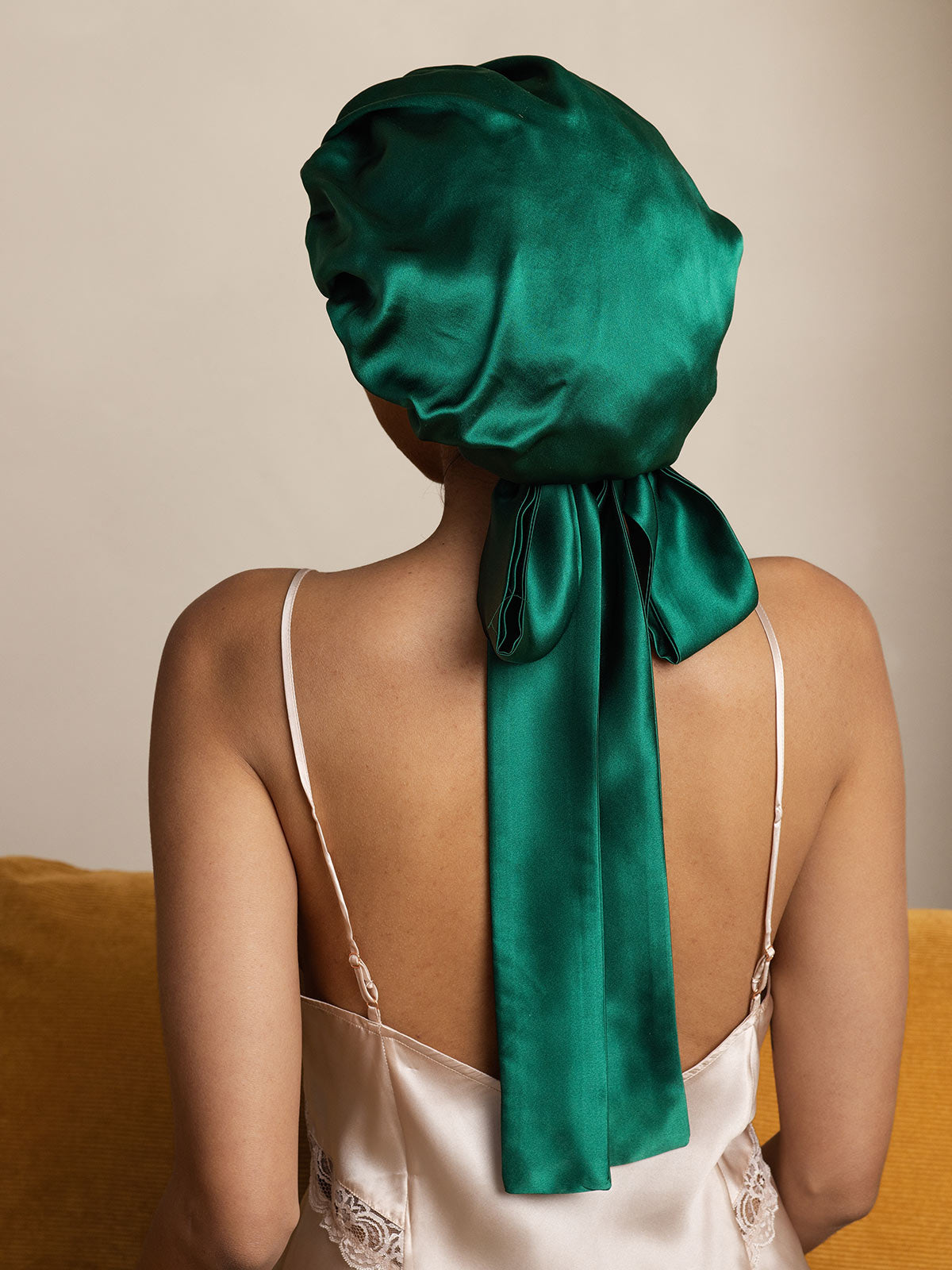 [Donkergroen] SilkSilky-NL Sleep Cap 004