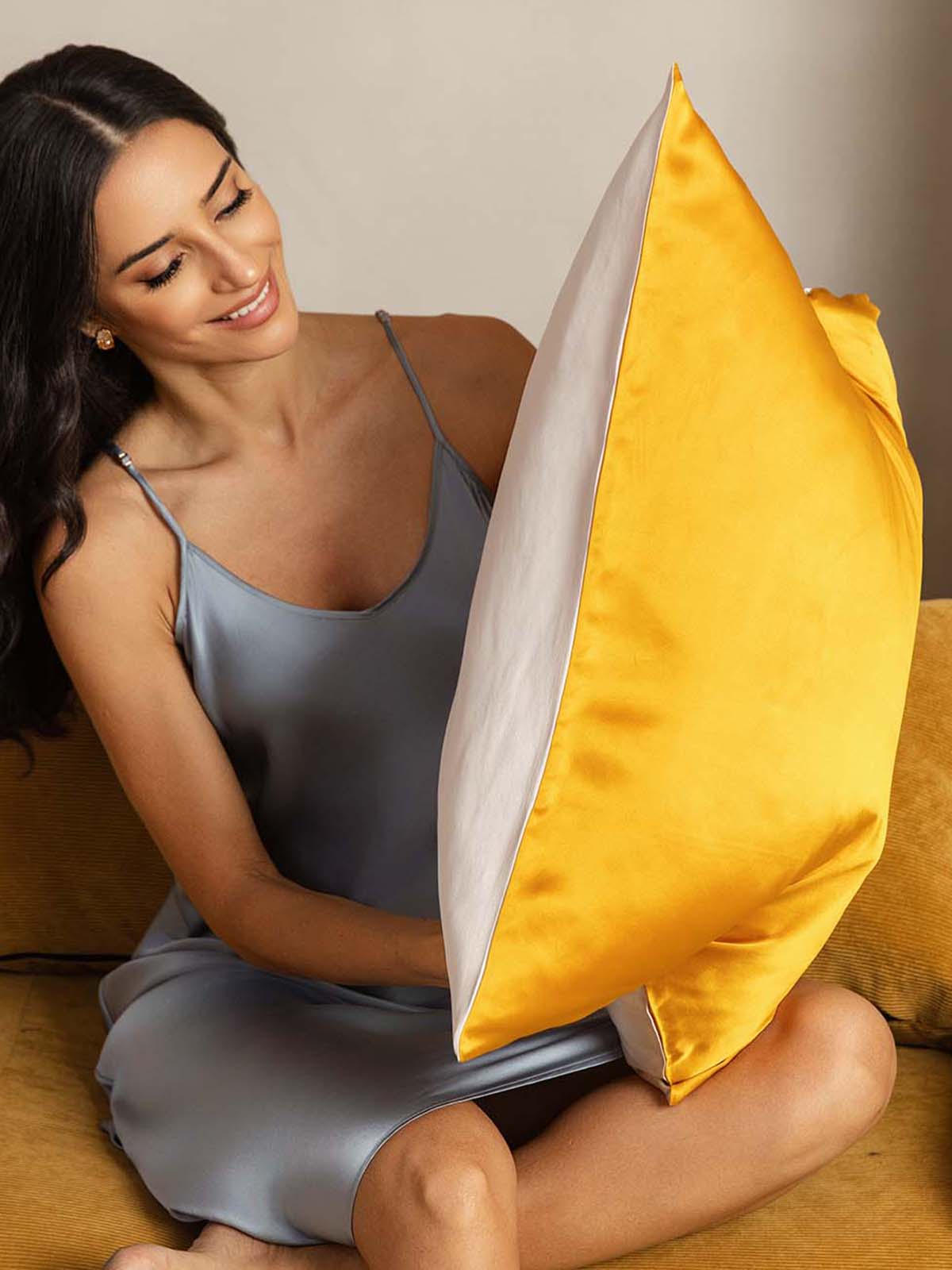 22Momme 100% Moerbeizijde Pillowcase - Tweekleurig Ontwerp