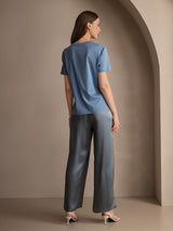 [Grijsachtig Blauw] SilkSilky-NL Damesbroeken 005