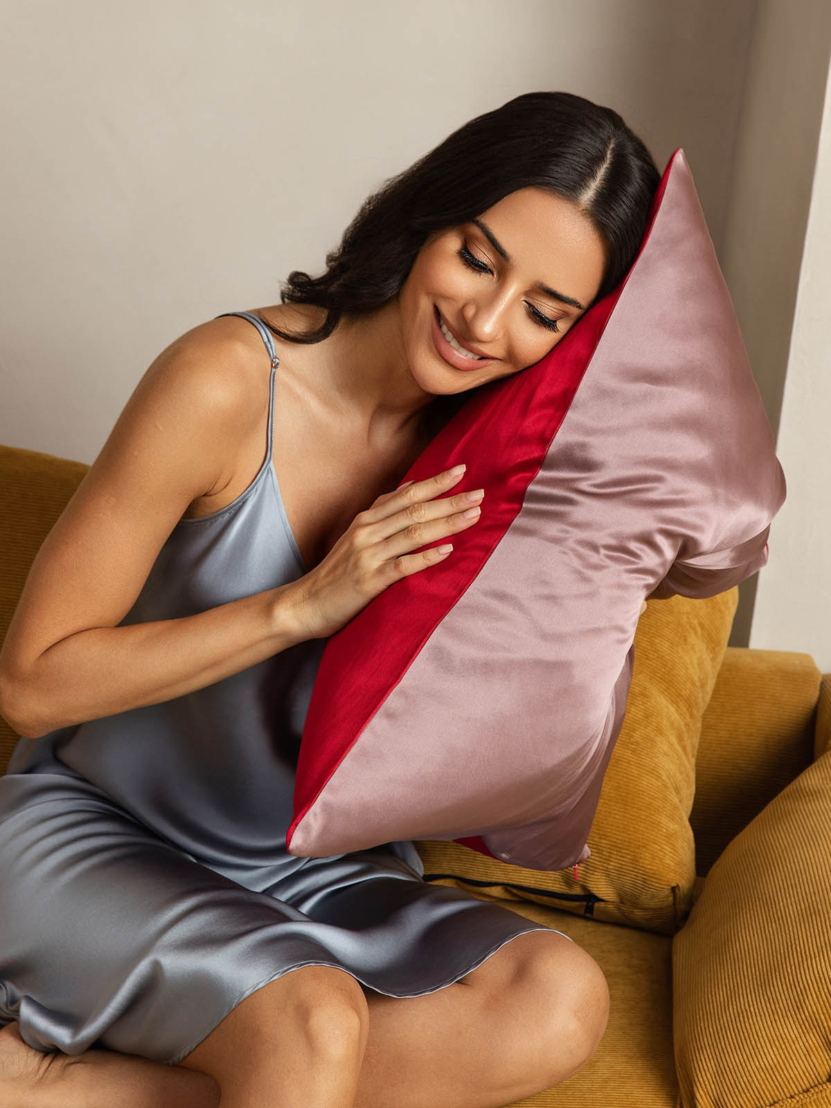 22Momme 100% Moerbeizijde Pillowcase - Tweekleurig Ontwerp