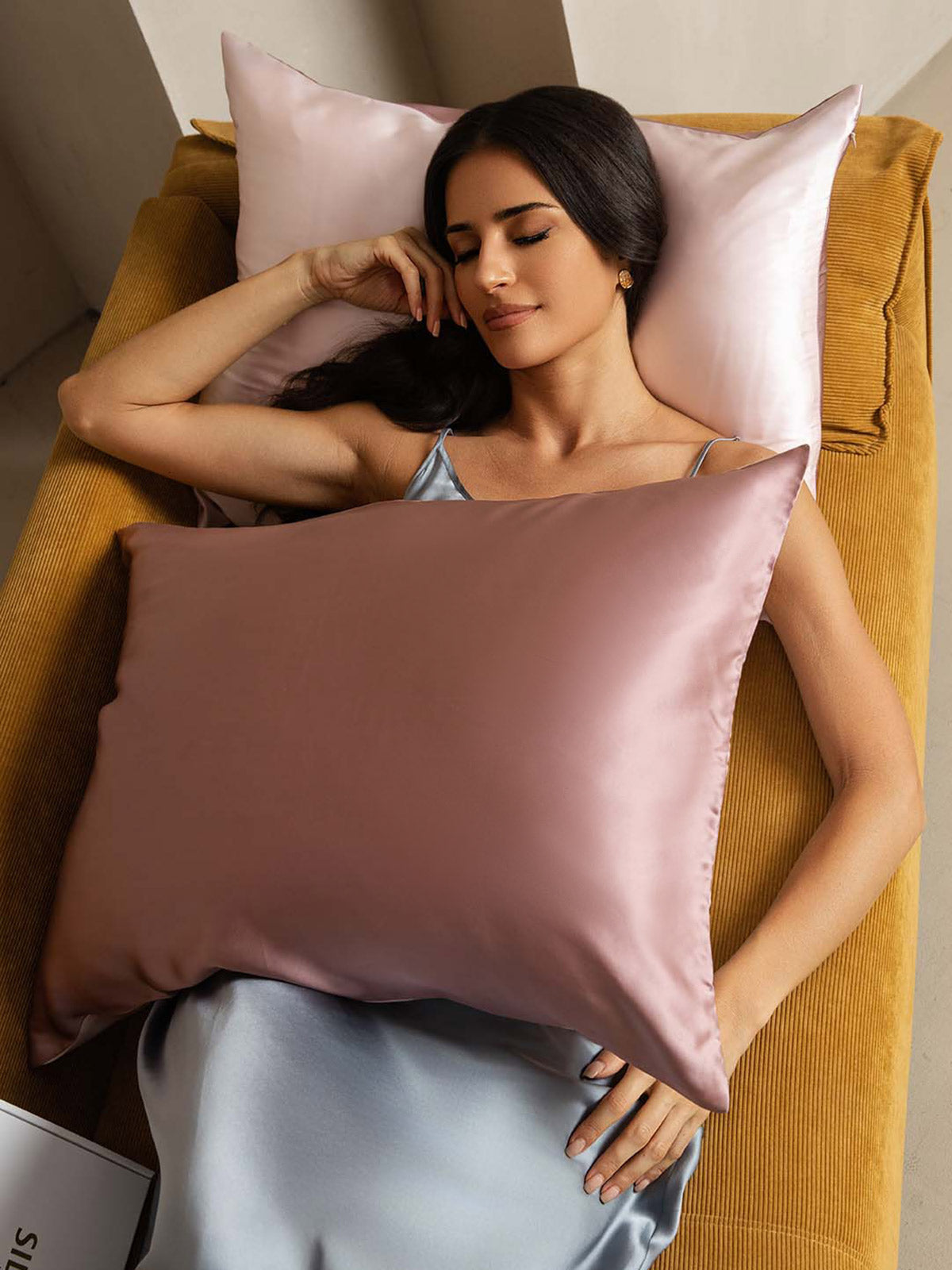 22Momme 100% Moerbeizijde Pillowcase - Tweekleurig Ontwerp