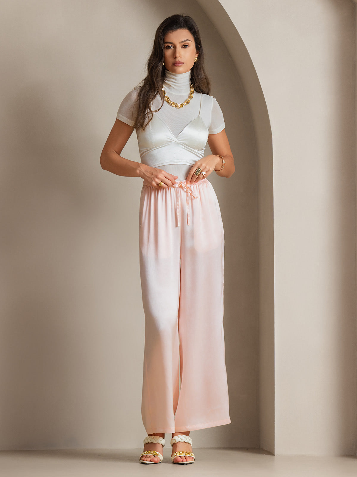 [Roze] SilkSilky-NL Womens Pants 005