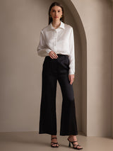 [Wit] SilkSilky-NL 19Momme Lange Mouw Reverskraag Dames Blouse 008
