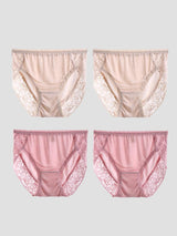 [Beige+Pink] SilkSilky  Silk Jersey Panty 003