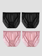 [Black+Pink] SilkSilky  Silk Jersey Panty 003