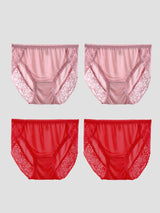 [Pink+Red] SilkSilky  Silk Jersey Panty 003