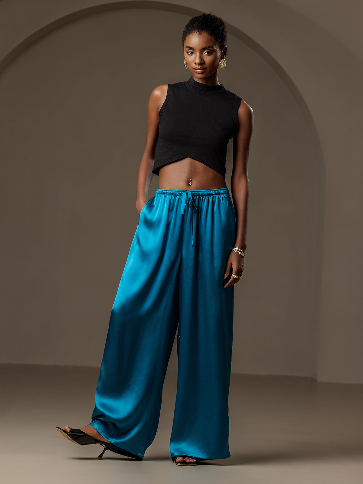 [Koningsblauw] SilkSilky-NL Womens Pants 004