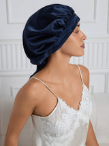 [Donkerblauw] SilkSilky-NL Slaapmutsen 004