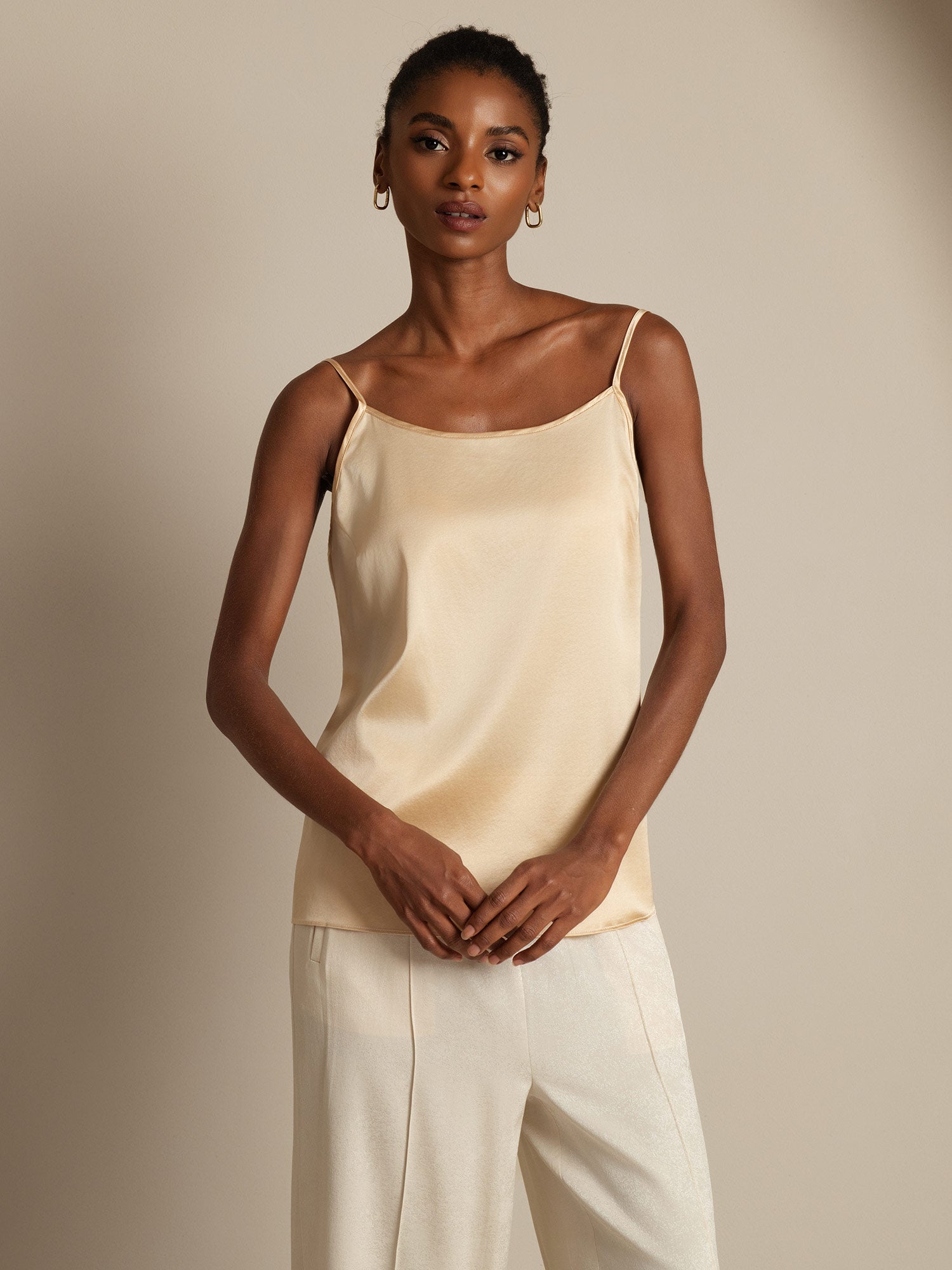 [Champagne] SilkSilky-NL 19Momme Zijde Camisoles 003