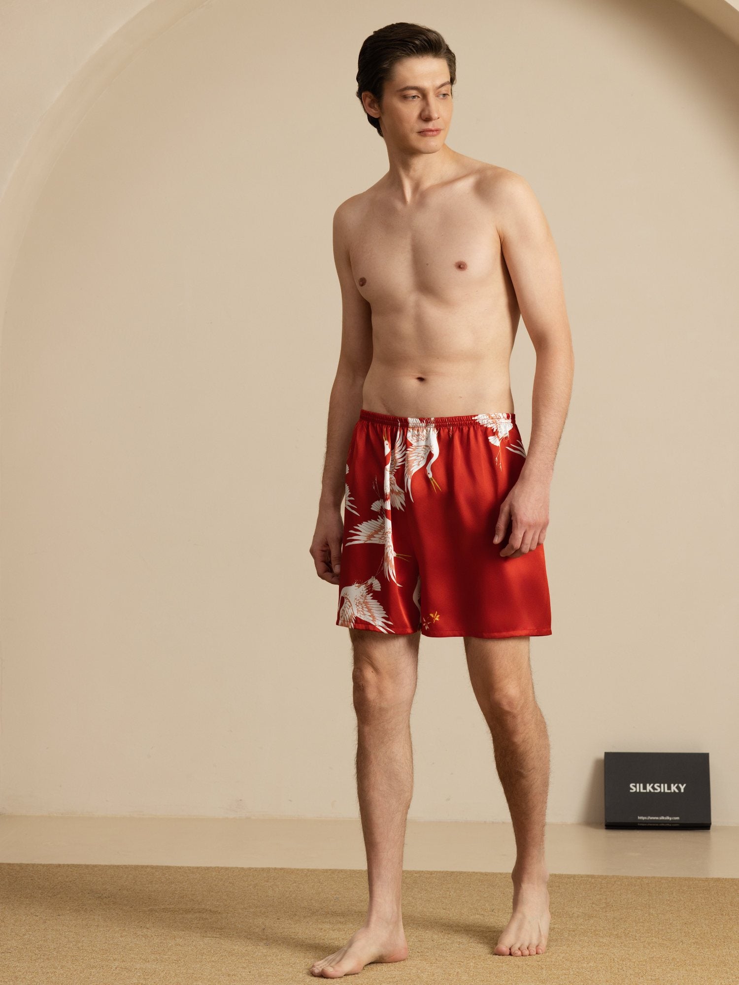 [Wijn] SilkSilky-NL 19Momme Mens Sleep Bottoms 006