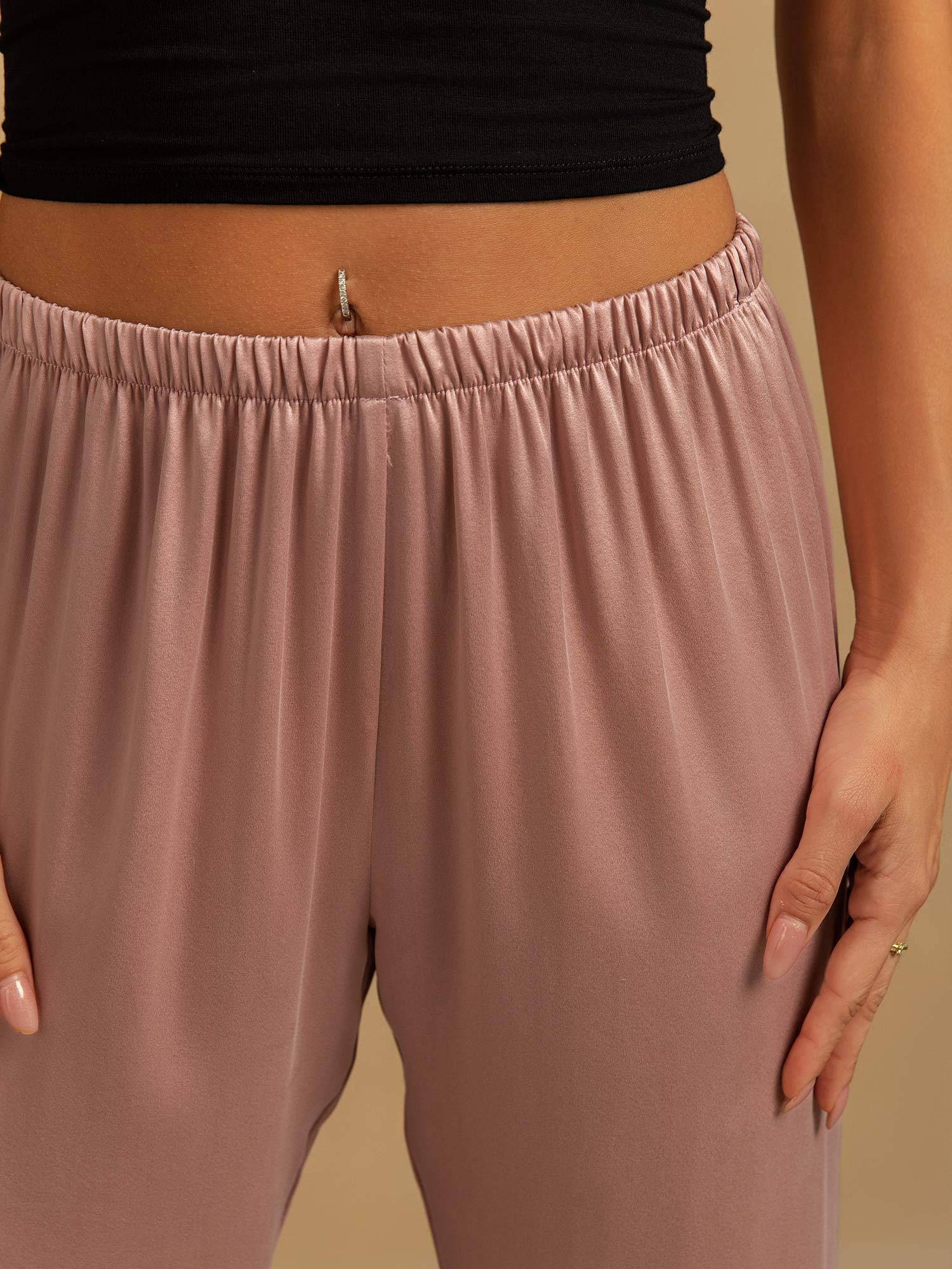 [Perzikhuid] SilkSilky-NL 19Momme Zijde Womens Sleep Bottoms 005,