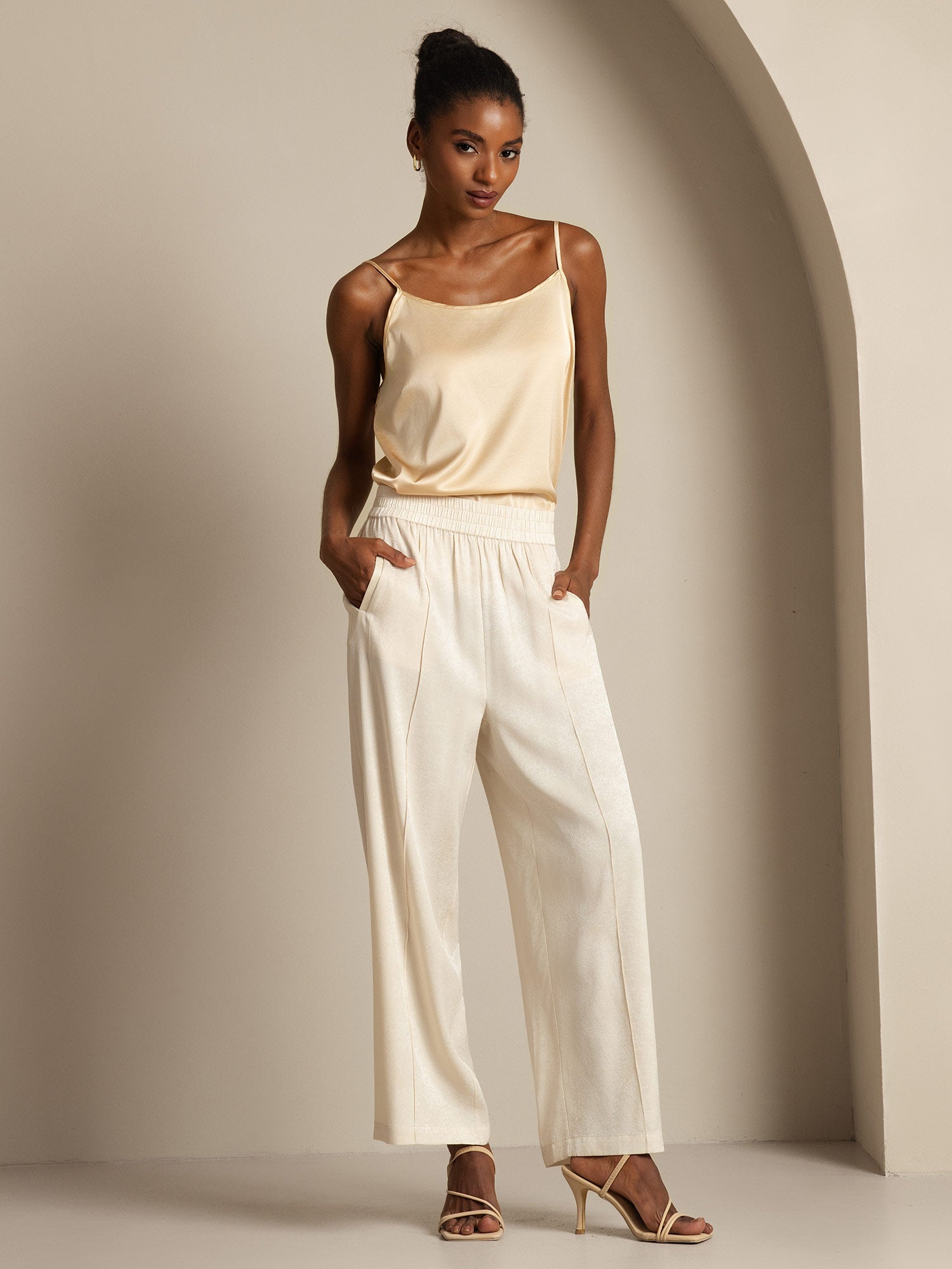 [Champagne] SilkSilky-NL 19Momme Zijde Camisoles 008