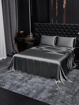 [Donkergrijs] SilkSilky-NL 19Momme Bedding Set 002