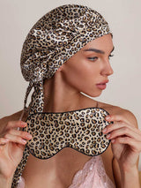 SilkSilky-NL Zijde Sleep Cap Leopard 005