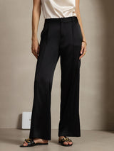 [Zwart] SilkSilky-NL 19Momme Zijde Womens Pants 001,