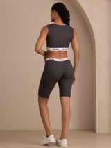 [Grijs] SilkSilky-NL Sleeveless Crew Neck Women's Outfit Sets 002