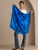 [Blauw Vierkant] SilkSilky-NL Sjaal 005