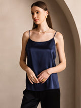 [Donkerblauw] SilkSilky-NL Spaghetti Strap Cami-Top 001