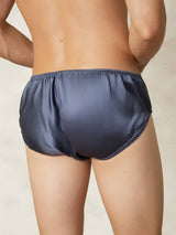 [GrijsachtigBlauw] SilkSilky-NL Zijde Mens Underwear 002