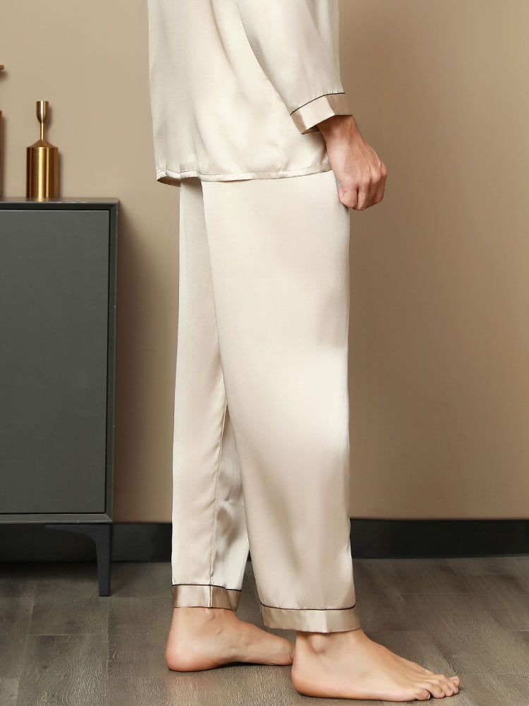 [Tan] SilkSilky-NL Mens Sleep Bottoms 002