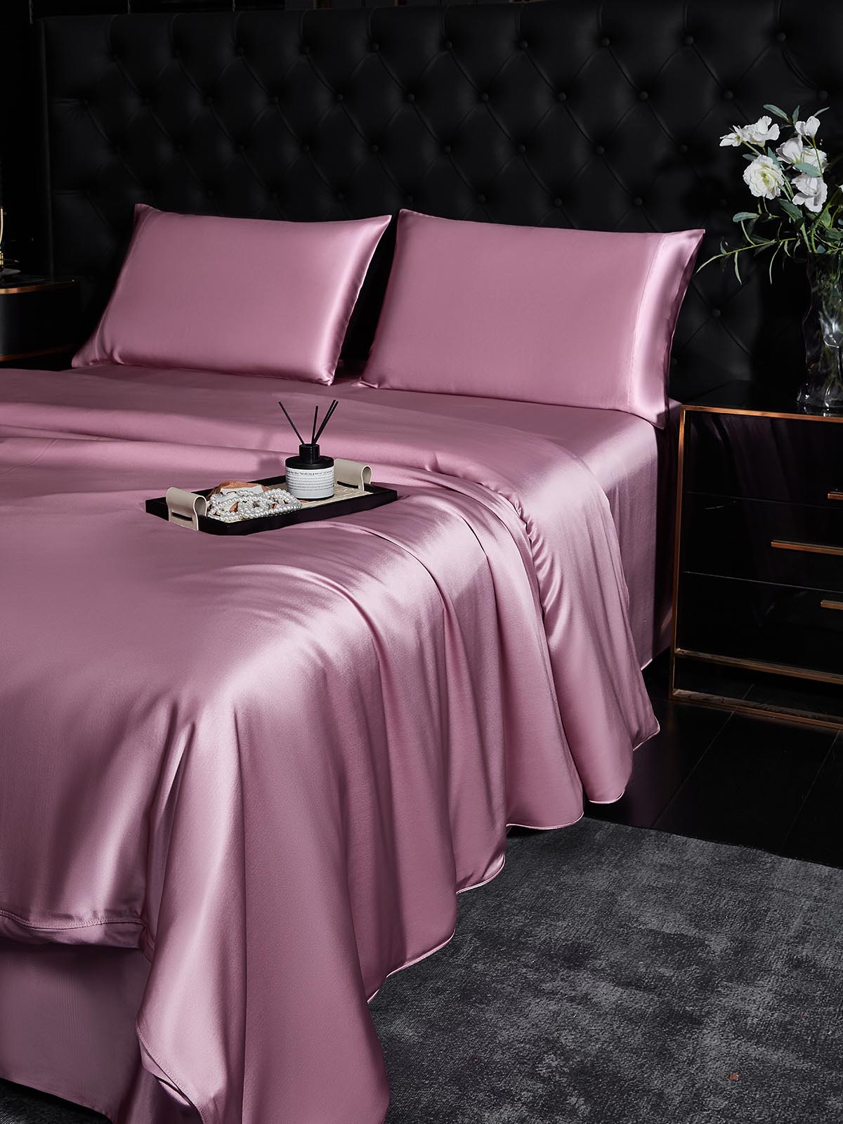 [Bleek Mauve] SilkSilky-NL 22Momme Bedding Set 002